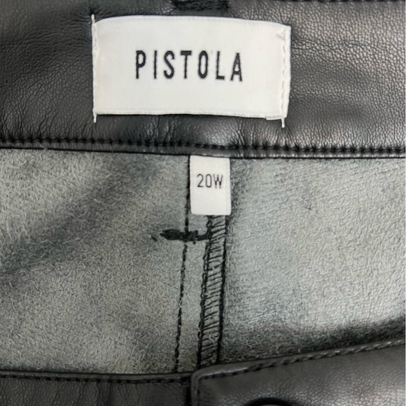 Pistola Tammy Black Faux Leather Straight Ankle Pant High Rise Women’s 20W NWT - Picture 9 of 13